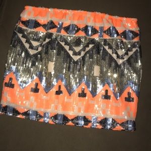 spool 72 sequin aztec print skirt!